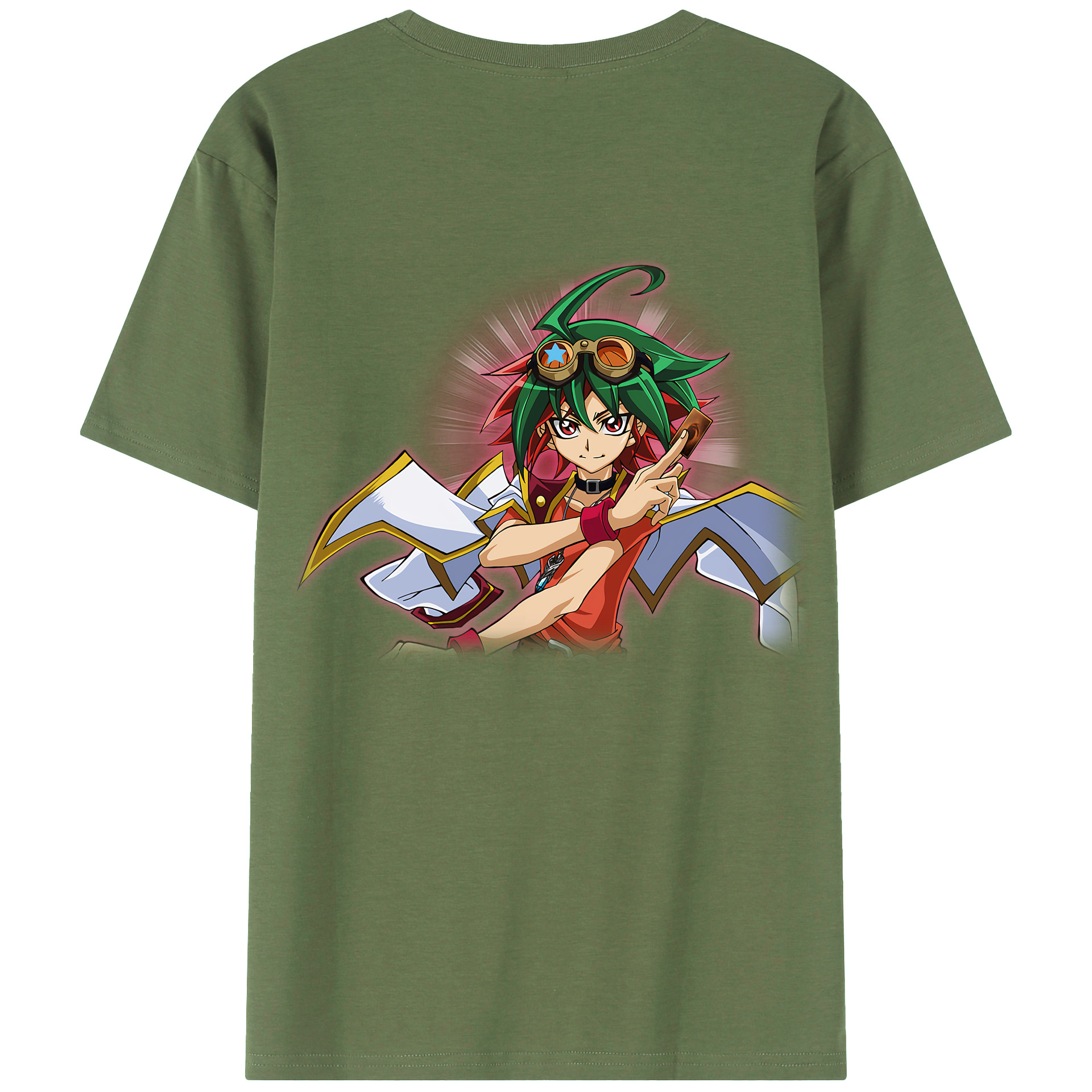 （画像用） 遊☆戯☆王 Yu-Gi-Oh! 綿100％ メンズ半袖Tシャツ（バックプリント） 通気性